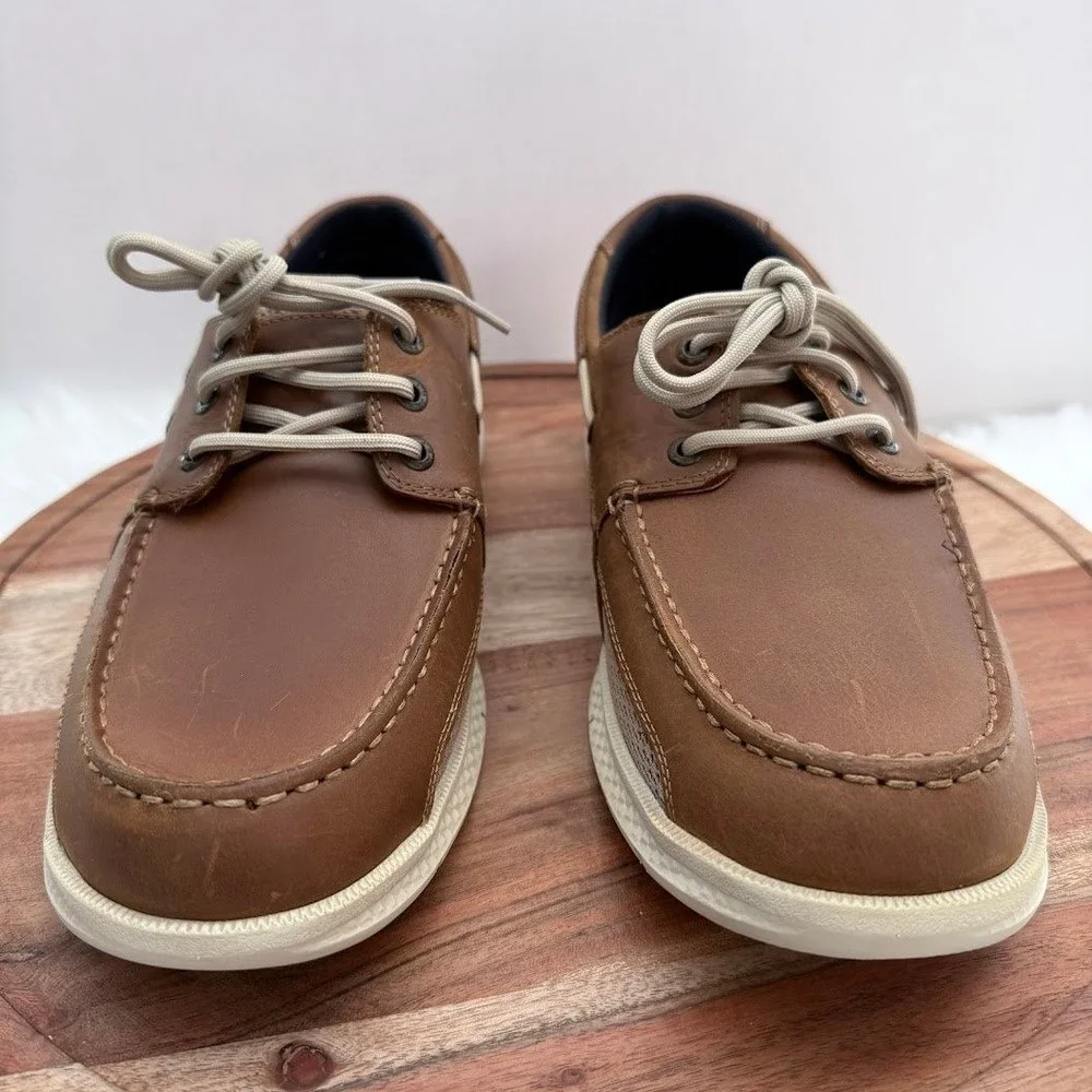 Dockers Boat Shoes Mens 11.5 Brown Excellent Leather Mesh Supreme Comfort